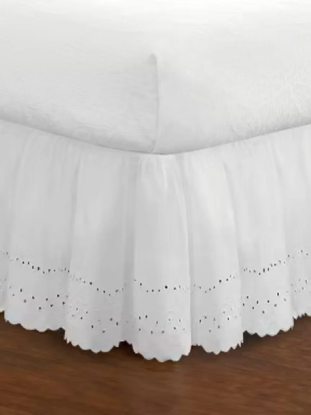 Tommy Hilfiger/ - Ruffled Eyelet 13” Drop Bed Skirt, Queen